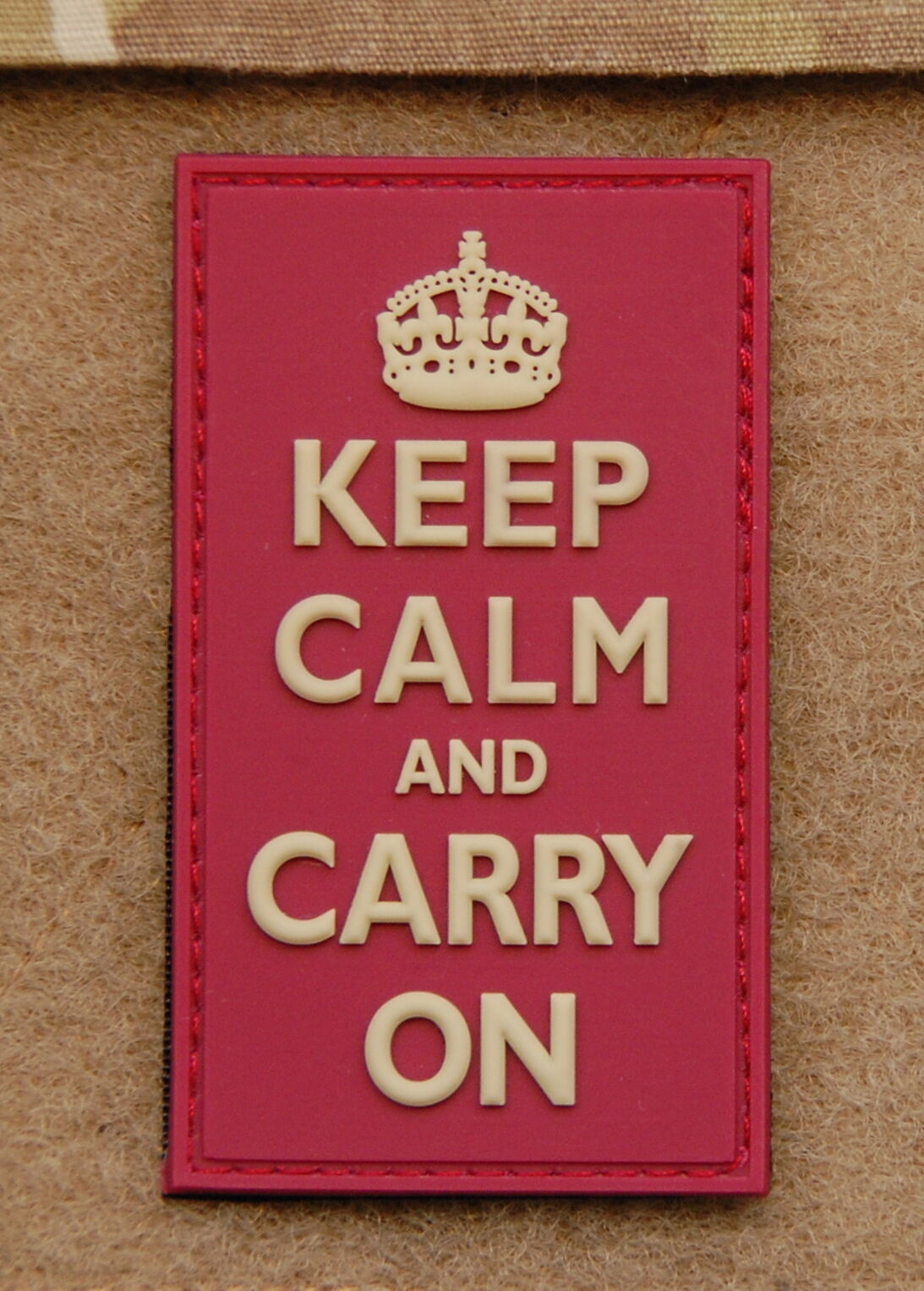 3D PVC KEEP CALM AND CARRY ON Patch Navy SEAL Afghanistan UKSF British Army  - £6.23 GBP