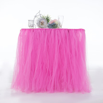 Any Color TABLE TUTU Skirt Rainbow Table Tulle Skirt Tutu Tulle Table Decoration image 6