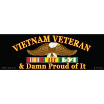 Vietnam Veteran &amp; Proud Of It Bumper Sticker 3&quot;X6-1/2&quot; - £6.36 GBP