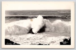 Surf At Manzanita Oregon RPPC Real Photo Postcard K24 - £6.25 GBP