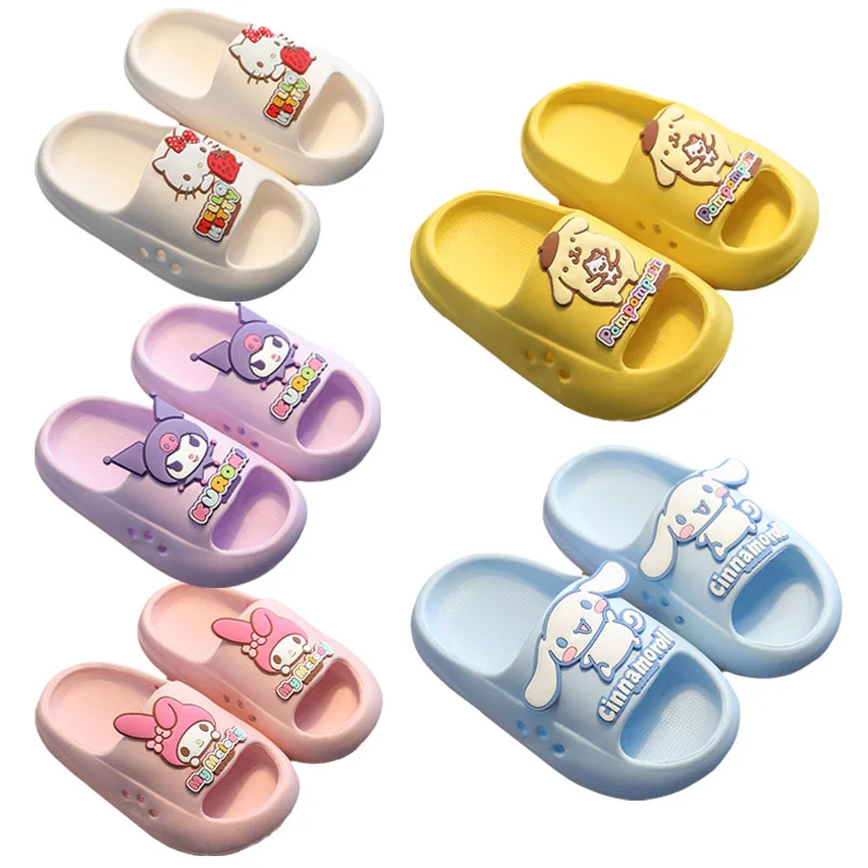 Anime Cartoon Sanrios Series EVA Children Sandals Cute My Melody Cinnamoroll - £12.56 GBP+