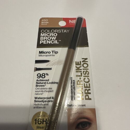 Revlon ColorStay Micro Brow Pencil # 450 Blonde Up To 16H Wear - $7.34
