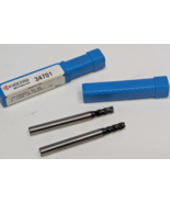 Lot of 2 SGS 34701 Square End Mill: 1/8&quot; Dia, 3/8&quot; LOC, 3 Flute, Solid C... - $455.92 MXN