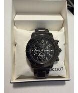 Seiko Chronograph Men s Watch SSC225P1 Chronograph Solar Black - $199.99
