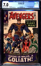 Avengers #28 (1966) CGC 7.0 -- O/w to white p; 1st Coilector; 1st Goliath - £130.90 GBP