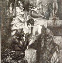 A Roman Boudoir Victorian Print 1901 Woman History Ephemera Antique DWP4C - €17,15 EUR