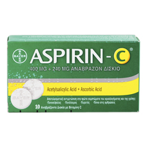Bayer Aspirin Vitamin C 10 Effervescent Tablets Headache Pain Relief Fever  - £9.59 GBP