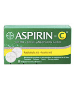 Bayer Aspirin Vitamin C 10 Effervescent Tablets Headache Pain Relief Fever  - $223.68 MXN