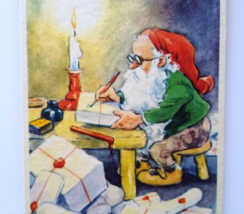 Christmas Gnome Dwarf Candle Gift Postcard Fantasy Oscar Wikilundi God Jul Ultra - £29.85 GBP