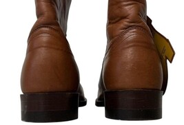 Vintage Justin Cowboy Boots Brown Leather USA Made Men 7D Women 9 NWT image 7