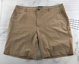 Faherty Shorts Mens 38 Dark Tan Drawstring Knee Length Back Pockets All Day - $27.80
