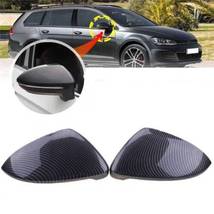 VW Golf Mk7 Mk7.5 R GTI 2013-2018 Carbon Fiber Wing Side Mirror Cover Caps - £70.35 GBP+