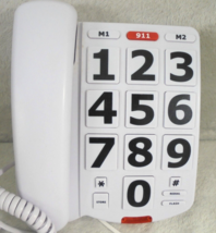 Home Intuition Large Button Phone Market Muncher White Black Buttons UNT... - $17.70