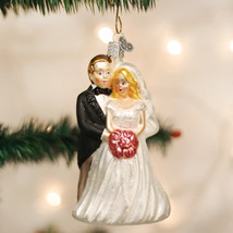 Old World Christmas Bridal Couple Glass Christmas Ornament 10163 - £15.89 GBP