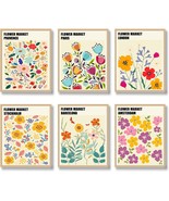 Luodroduo Flower Market Posters Wall Art Prints Set Of 6 Floral, 8&quot;X10&quot; ... - £32.84 GBP