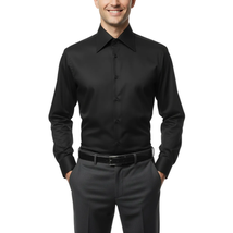 Men's CIERO MONTERO Turkey Cotton Shirt Long Point Callor Stn-15Sk Black image 4