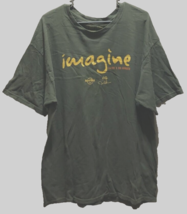 $25 John Lennon Imagine Green Hard Rock Artist There&#39;s No Hunger 2011 T-Shirt XL - £19.43 GBP