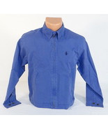 Polo Ralph Lauren Blue Zip Front Chino Jacket Youth Boy&#39;s Medium M 12/14... - £40.87 GBP