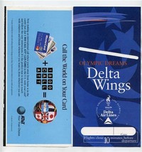 Delta Airlines Olympic Dreams Delta Wings Ticket Jacket Atlanta 1996  - £13.96 GBP