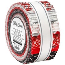 Jelly Roll - Holiday Charms Scarlet Colorstory Christmas Fabric Roll-Ups M523.38 - £31.85 GBP