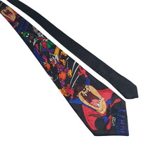 Looney Tunes Mania Super Heroes Men Necktie Tie Designer Work Office Dad Gift - £14.60 GBP