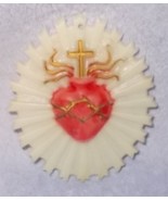 Vintage Hartland Plastics Wisconsin Religious Catholic Sacred Heart Wall Hanging - $9.95