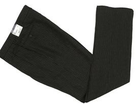 NEW $350 Polo Ralph Lauren Dalton Pants! 36 Linen Black Pinstripe Pleated  ITALY - £128.67 GBP
