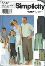 Simplicity Sewing Pattern 5513 Pants Shorts Unisex Child Adult - £7.16 GBP