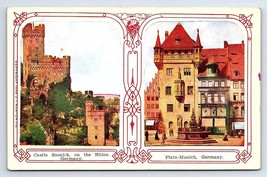 Postcard Castle Soonick Platz-Munich Germany J.I. Austen Co. Series 1909 - £3.54 GBP