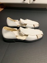 Jasmin Flex Womens Size 6 White y2k Vintage Slip On Shoes Sandals Leather Upper - £15.66 GBP