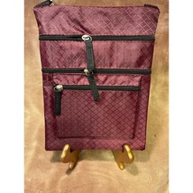 Multi-Zip Pocket Maroon Nylon Crossbody w/Adjustable Strap- NWOT - $14.85