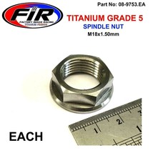 TITANIUM FRONT WHEEL AXLE SPINDLE NUT M18x1.50mm FITS Yamaha YZ450F 2014... - £13.42 GBP