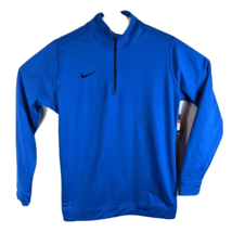 Womens Nike Pullover Medium Blue 1/4 Zip Athletic Sweatshirt - $48.06