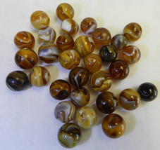 #17497m Vintage Group of 30 Mixed Company Slag Marbles .63 to .73 Inches - $79.19