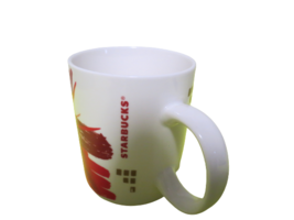 Starbucks Ceramic Coffee Tea Mug Poinsetta Flower Seattle 8 Oz New Without Box - £15.81 GBP