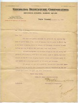 Sterling Debenture Corp. Telegram Letter Madison Square New York 1907 - £22.15 GBP