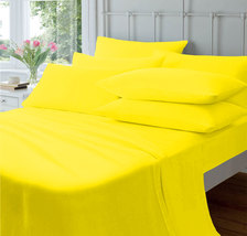 15 " Pocket Yellow  Sheet Set Egyptian Cotton Bedding 600 TC Choose Size - $74.99