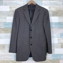 Ermenegildo Zegna Trofeo Saks Fifth Avenue Wool Sport Coat Gray Mens 42L 42 Long - $148.48