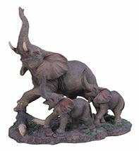 StealStreet SS-G-54138 Polyresin Gray Big Elephant &amp; Two Baby Elephants Figurine - £39.96 GBP