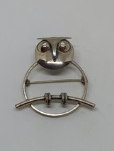 Vintage Sterling Silver 925 BEAU Owl Brooch - £19.91 GBP