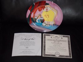1994 Disney Beauty &amp; The Beast Collector Plate &quot;A Spot Of Tea&quot; With Cert... - £25.53 GBP