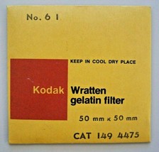 Kodak Wratten 61 Green (50mm-2in) Gelatin Filter NEW OLD STOCK - cat 149... - £20.29 GBP