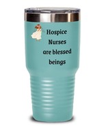 Hospice nurse appreciative tumbler, angel wings image, multi colors - $32.99