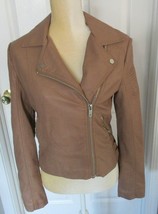 MISS SELFRIDGE  Faux Leather lined Tan Biker Jacket size 6 - $15.99