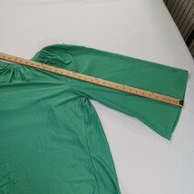 Vintage Koret Round Neck Women’s Green Huge Sleeves Pullover Blouse Chest 41" image 7