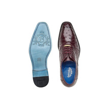 Belvedere Men's Orlando Dress Shoes Genuine Ostrich Quill Dark Burgundy D01 image 5