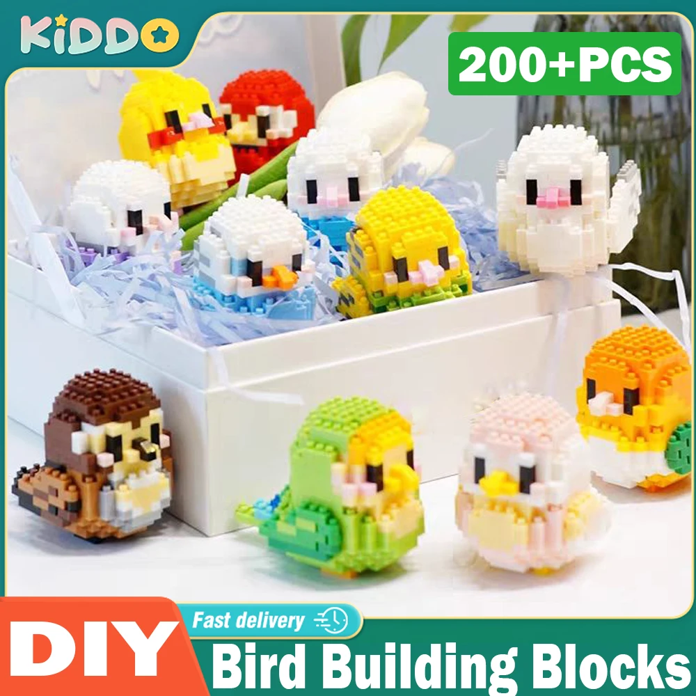 Birds Building Blocks Bricks Series Mini 3D DIY Animal Cockatiel Fly Model - £9.89 GBP+