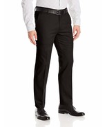 Men&#39;s Classic Flat Front Slim Fit Slacks Black Dress Pants 34W x 32L - $399.68 MXN