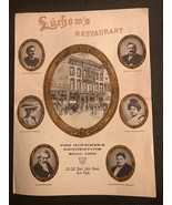 Vintage Luchow&#39;s German Restaurant New York City Menu - $253.08 MXN