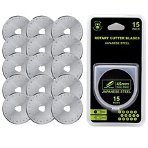 45Mm Rotary Cutter Blades 15 Pack Fits Olfa, Fiskars, Replacement Rotary Blade F - £19.43 GBP